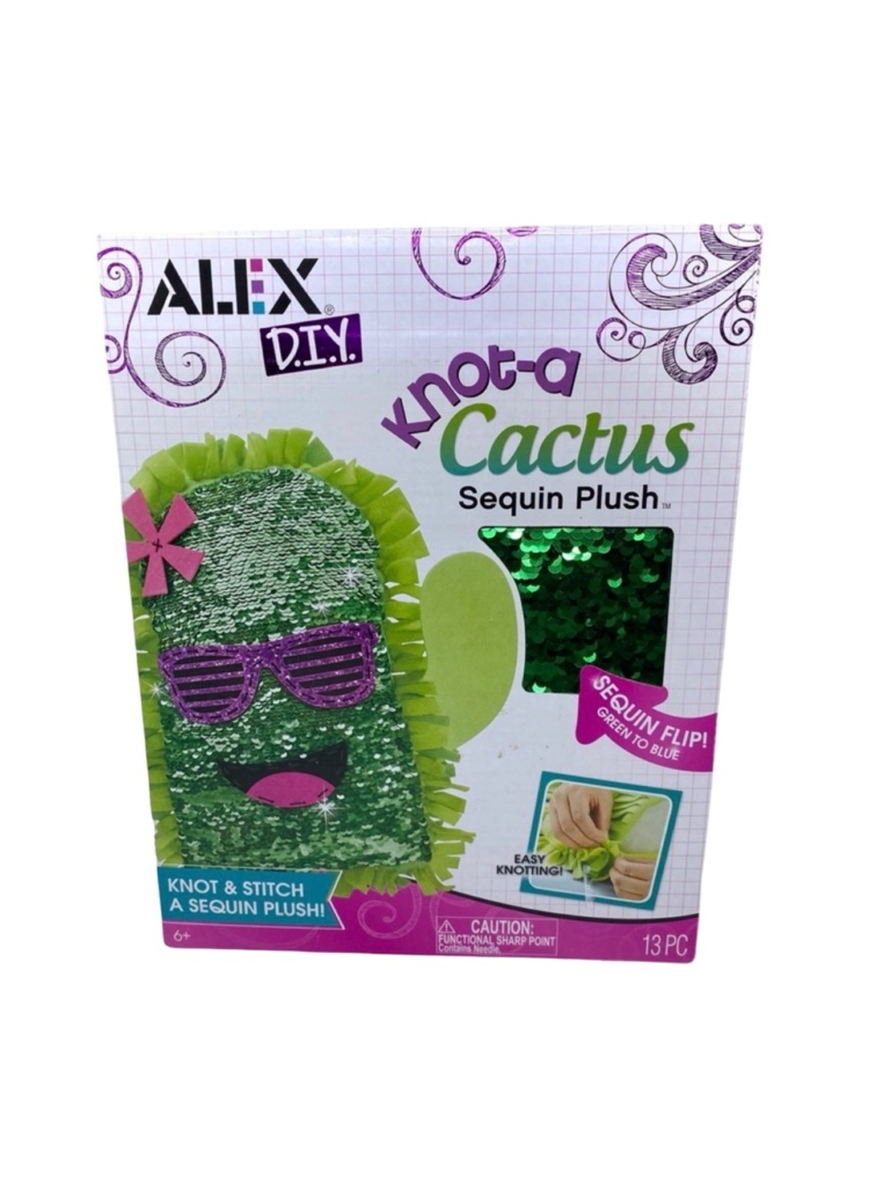 ALEX DIY Knot-A-Cactus Sequin Plush Craft